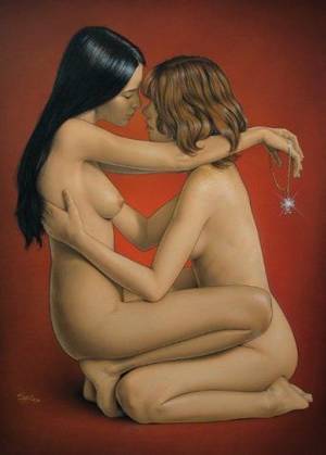 naked lesbian love sketches - #lesbianlove #seaofhearts #lgbtq