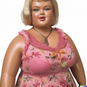 Blonde Barbie Porn Fat Black Man - Fat, middle aged Barbie : r/dalle2
