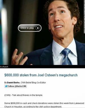 lakewood church upskirts - when we read that $600,000 had been stolen from Haley Joel Osteen's  megachurch, our first reaction was.. that's it? TOR is always a bit cynical  when it ...