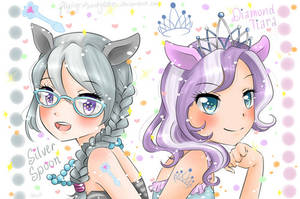 Diamond Tiara Mlp - My Little Pony Friendship is Magic wallpaper entitled Diamond Tiara and  Silver Spoon