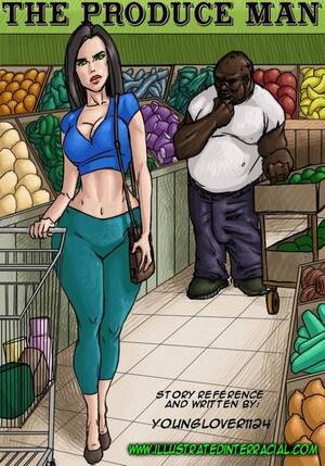 illustrated black cartoon sex - The Produce Man â€“ Illustrated Interracial - Porn Cartoon Comics