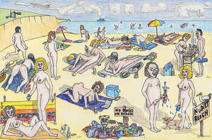 naked beach boners nude - Chest out on the Nudist Beach T-Shirt by Steve Royce Griffin - Pixels