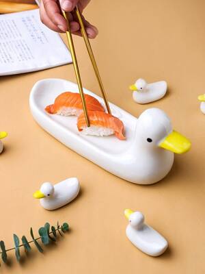 Japanese Porn Squeak Toy - Cute Japanese Style Duck Family Ceramic Chopstick Pillow Decor Holder |  Duck decor, Ceramics, Clay diy projects