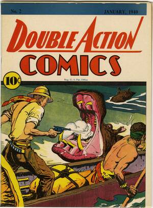 1940 Comic Book Porn - Double Action Comics #2, Janurary 1940 - The rarest DC comic book, with 7  known surviving copies : r/ComicBookPorn
