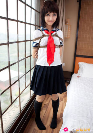 Asian Schoolgirl Uniform Porn Captions - Shiryl Asian in school uniform is punished and tied in ropes