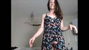 frocks n cock shemale movie - Shemale in a Floral Dress Showing You Her Pretty Cock - XVIDEOS.COM