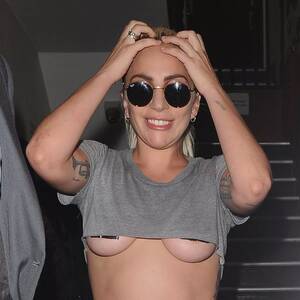 lady gaga tits videos - Lady Gaga gets her boobs out again at secret set as her single is savaged  by critics - Mirror Online