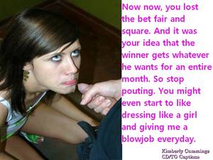 blowjob caption contest - Kimberly Cummings Crossdressing Blowjob Captions