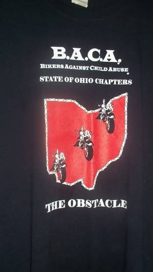 Gina Baca In Porn - B.A.C.A Bikers Against Child Abuse T-Shirt State of Ohio Chapters - Black &  Red