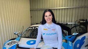 Auto Racing Porn - Porn star suffers nightmare on her return to racing in OnlyFans-branded car  - Daily Star