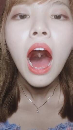asian mouth pov - Asian girl open mouth wide showing uvula - ThisVid.com
