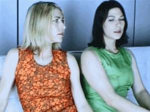 jane lynch lesbian fingering - Kim Deal & Kim Gordon. Taken from the video for 'Little Trouble Girl'