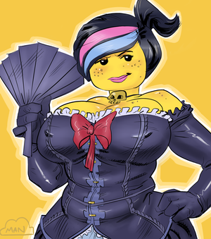 Lego Porn Tits - Rule 34 - 1girls 2d big breasts bone marrow man breasts choker cloudman  female female focus female only female solo hand fan highres lego nipples  nipples bulge short hair solo solo female