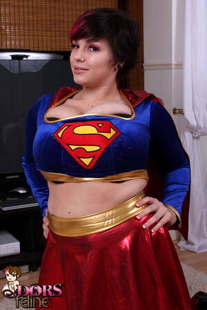 Bbw Superhero Porn - Cosplay girl Dors Feline reveals the super tits behind the super hero  costume - PornPics