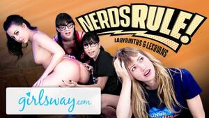 nerd lesbian orgy - Girlsway Cheerleader Tricks 3 Lesbian School Nerds into Pussy Play -  Pornhub.com