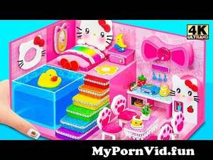 Hello Kitty House Porn - How To Build Hello Kitty House with Pink Bedroom, Kitchen from Cardboard,  Clay - DIY Miniature House from kitty room Watch Video - MyPornVid.fun