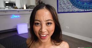 Facial Whore Porn - Skinny Asian XXX whore fools around to facial cumshot in front of cam |  AREA51.PORN