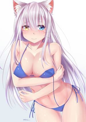 anime huge breasts bikini - Anime girl in a swimsuit