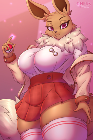Eevee Anthro Girl Porn - 196346 - safe, artist:complextree, eevee, eeveelution, fictional species,  mammal, anthro, series:gym leader eeveelutions by complextree, nintendo,  pokÃ©mon, 2022, 5 fingers, anthrofied, bottomwear, breasts, clothes, female,  gym leader, looking at you .