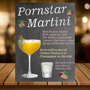 Bar Porn Star - Pornstar Martini Cocktail Metal Wall Bar sign plaque pub beer garden MAN  CAVE | eBay