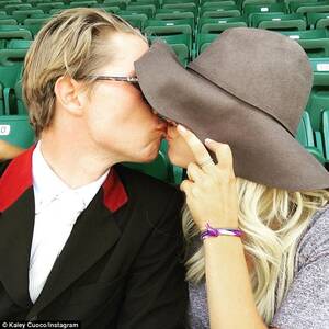 Kaley Cuoco Celebrity Lesbian Porn - Kaley Cuoco smooches boyfriend Karl Cook in sweet Instagram snap | Daily  Mail Online