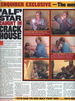 Gay Crack Smoking Sex - Max Wright, former Alf was caught in a pretty compromising scene -we dont  want to know the details. Spare the gay porn interracial dirty secrets.