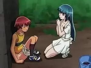 anime shemale with boys - Cartoon shemale gives her boyfriend a handjob before being fucked - Tranny .one