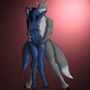 furry wolf girl nude - naked male fox and naked female wolf by Epyon