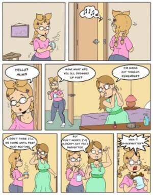 Babysitter Diaper Cartoon - ABDL Babysitter - Comic Porn XXX