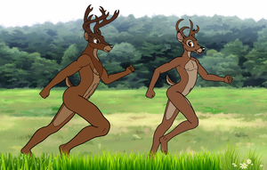 Bambi The Deer Porn - 170392 - suggestive, artist:ledorean, bambi (bambi), the great prince of  the forest (bambi), cervid, deer, mammal, anthro, plantigrade anthro, bambi  (film), disney, adult, age difference, anthrofied, drawn on phone, duo,  father, father
