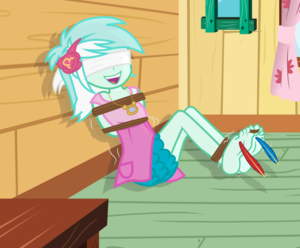 barefoot bondage cartoon - 1065433 - suggestive, artist:bondagelover888, lyra heartstrings, equestria  girls, arm behind back, barefoot, bondage, cute, feather, feet, female,  fetish, laughing, show accurate, show accurate porn, soles, solo, solo  female, tickle fetish, tickle tort