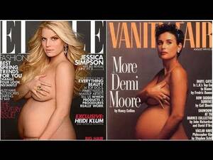Ashlee Simpson Tits - Naked Jessica Simpson Shows Off Baby Bump in Elle! - YouTube