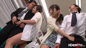 asian babe squirt - Squirting asian babes Chika and Minori get fucked hard on a train