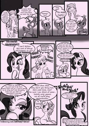 mlp sweetie belle nude cartoon - e621 2014 anibaruthecat blush button's_mom button_mash_(mlp) cat comic cub  dialogue earth_pony