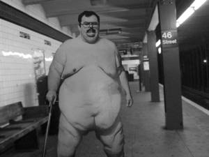 black funny nude - picture of a really fat naked guy standing subway by hugoballz