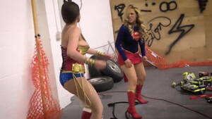 Cosplay Lesbian Wrestling Porn - Supergirl and Wonderwoman cosplayers battle it out in sexy wrestling - Cosplay  Porn Tube