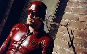 Daredevil 2003 Porn - The costume in Daredevil (2003) is made from red leather. This is because  as a blind man, Matt Murdock couldn't see how ugly it looked :  r/shittymoviedetails