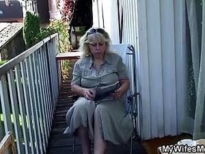 hot old mom - Fucking old mom in law outside