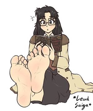 Glasses Feet Porn - Rule 34 - barefoot blush blushing at viewer book crossed feet feet feet  together feet towards viewer foot fetish foot focus glasses lewdsaiga  looking at viewer read or die soles toes yomiko
