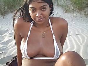 indian bikini videos - Indian Model Jennifer In A Tiny Bikini At NON-Nude Beach!