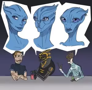 Mass Effect Asari Stripper Porn - Mass Effect (video games series): Why don't the Asari need full helmets in  open space? - Quora