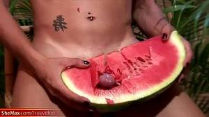 brazilian shemale fuck watermelon - HD