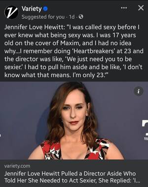 Jennifer Love Hewitt Sex Tape Porn - Please don't sexualize my tight, wet, 23-year-old pussy.â€ : r/rspod