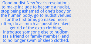 first nudist - Nudist New Year's resolutions to make | My Blog about nudism and naturism  (not porn)