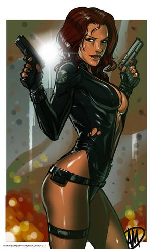 Black Widow Catwoman Porn - Black Widow by Ganassa * Auction your comics on http://www.comicbazaar