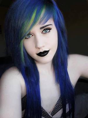Fantasy Emo Porn - Pale gothic girl with blue hair - Barbaras Gothic and Fantasy Pictures