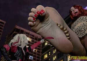 Harley Quinn Giantess Feet Porn - Superheroine Tickle Takedown: Giantess-Sized Laughter! - FTKL's Foot  Tickling Fantasies