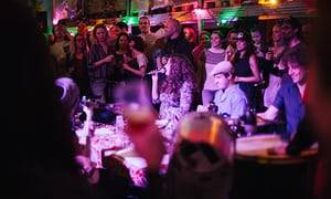 Amsterdam After Hours Sex Party - A crowd at Oedipus Brewery, Amsterdam, listen to an intimate performance.