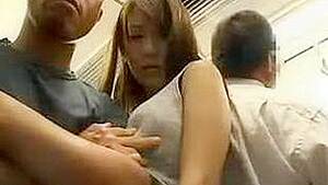 Japanese Girl Molested Porn - Busty Japanese Woman Molested on Subway | AREA51.PORN