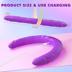 lesbian double dildo vibrating - Amazon.com: ROSYROSY Vibrating Double Ended Dildo for Lesbian Sex Toys -  15.7 Inches Relistic Strapless G Spot Dildos Wireless Silicone Fake Penis  with 10 Vibration for Couple Anal Play Adult Toys &
